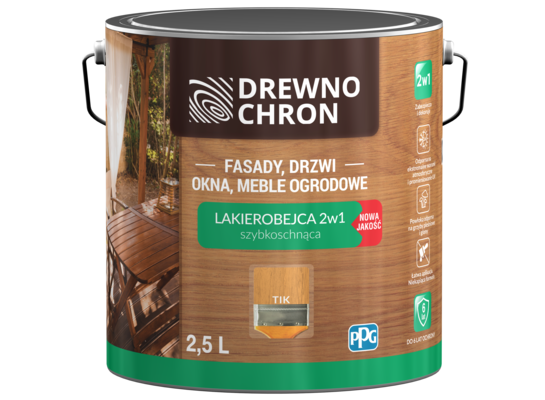 Lakierobejca 2w1 tik 2,5 l Drewnochron