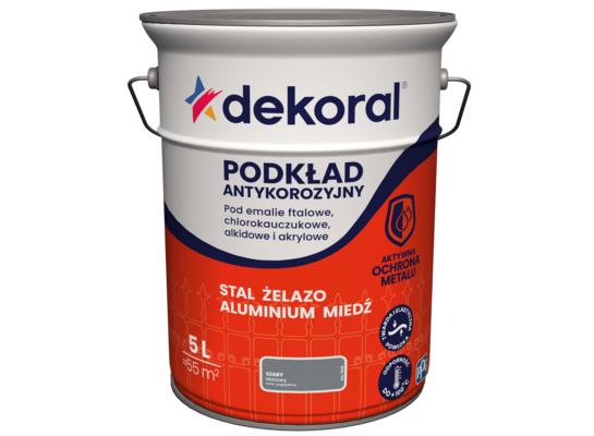 Podkład antykorozyjny szary RAL7045 5 l Dekoral