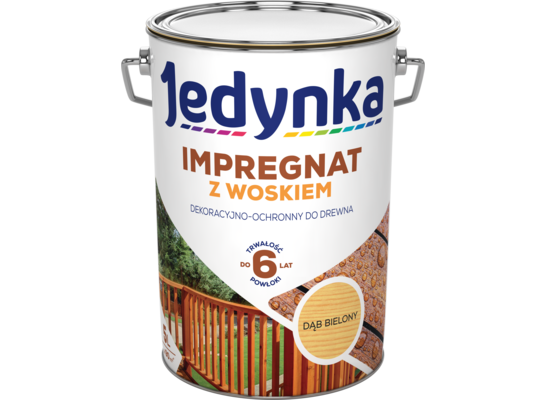 Impregnat do drewna z woskiem Dąb Bielony 5 l Jedynka