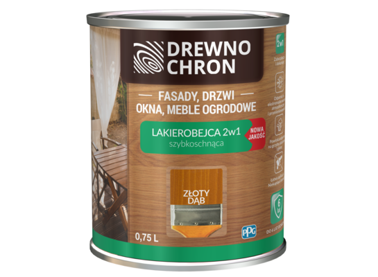 Lakierobejca 2w1 dąb złoty 0,75 l Drewnochron