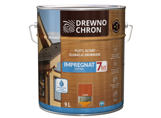 Impregnat EXTRA powłokotwórczy cedr 9 l Drewnochron