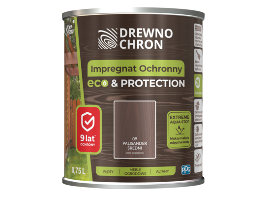 Impregnat ochronny ECO&PROTECTION palisander średni 0,75 l Drewnochron