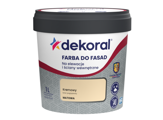 Farba DO FASAD Kremowy 1 l Dekoral