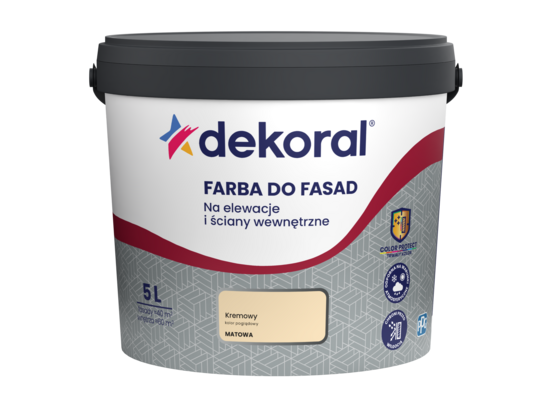 Farba DO FASAD Kremowy 5 l Dekoral