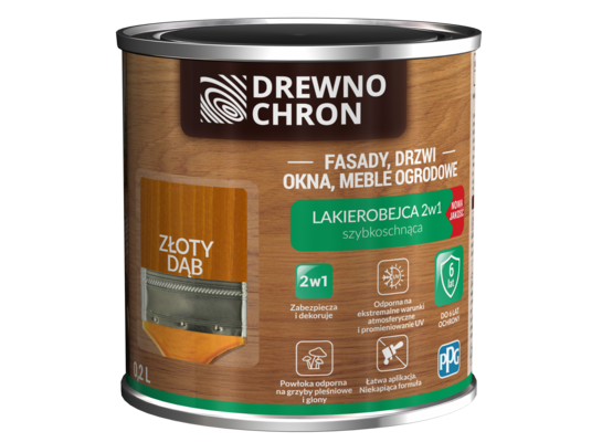 Lakierobejca 2w1 dąb złoty 0,2 l Drewnochron