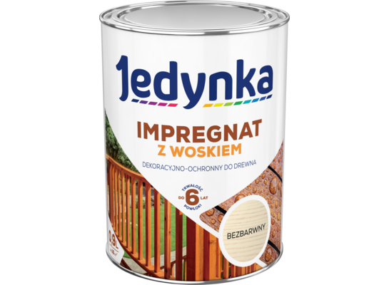 Impregnat do drewna z woskiem Bezbarwny 0,9 l Jedynka