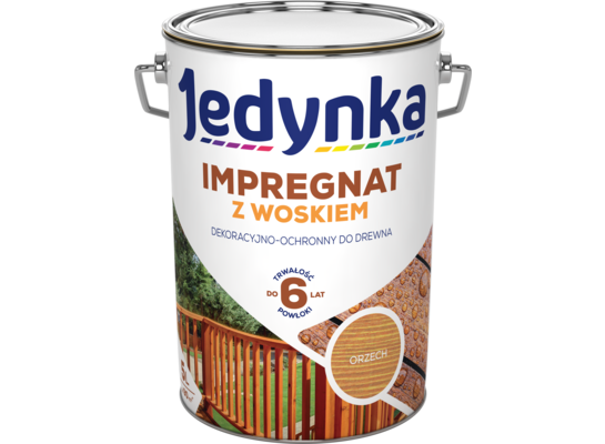 Impregnat do drewna z woskiem Orzech 5 l Jedynka