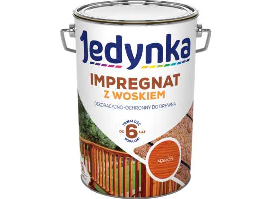 Impregnat do drewna z woskiem Mahoń 5 l Jedynka