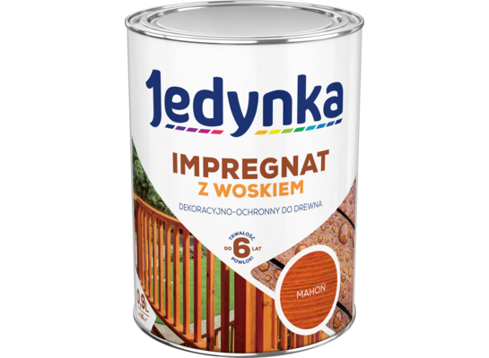 Impregnat do drewna z woskiem Mahoń 0,9 l Jedynka