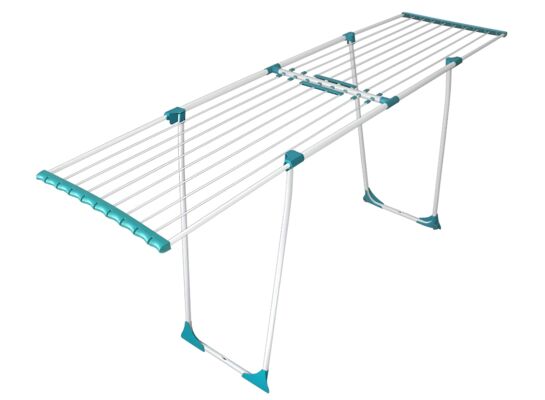 Suszarka do ubrań wolnostojąca Family Star 197 x 50 x 90 cm biało-niebieski