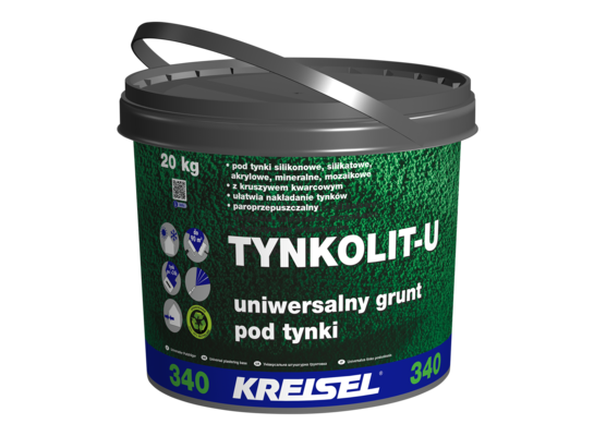 Grunt pod tynki Tynkolit-U 340 biały 20 kg KREISEL