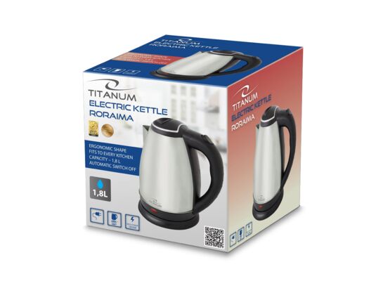 Czajnik elektryczny Roraima 1,8 l 1800 W Inox Titanum srebrny