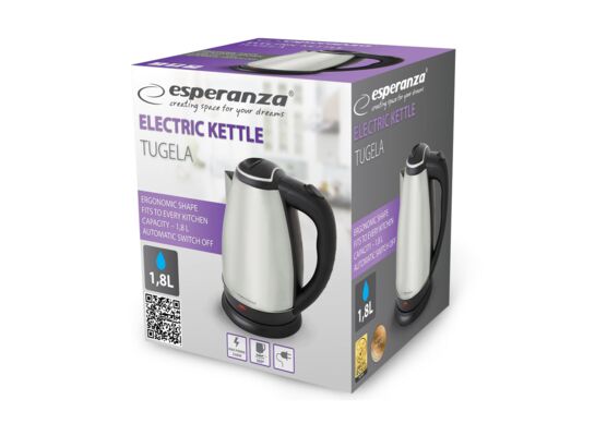 Czajnik elektryczny Tugela 1,8 l 2200 W matowy srebrny Esperanza