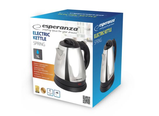 Czajnik elektryczny Spring 1 l 1350 W srebrny Esperanza