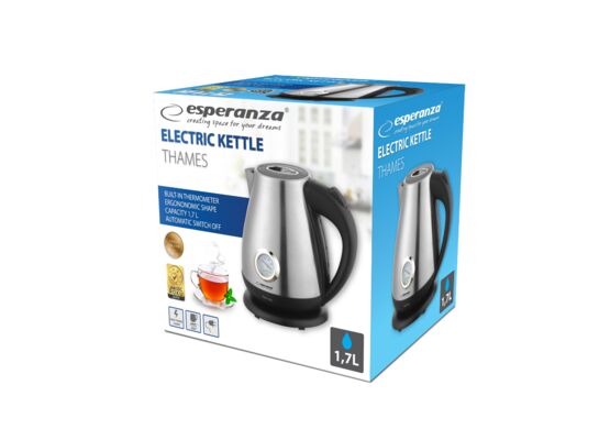Czajnik elektryczny Thames 1,7 l 2200 W matowy srebrny Esperanza
