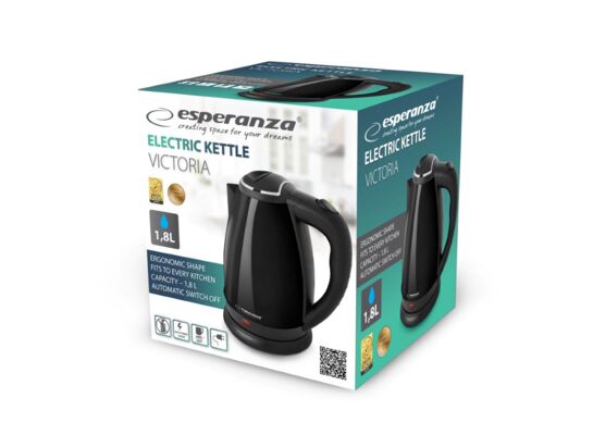 Czajnik elektryczny Victoria 1,8 l 1800 W czarny Esperanza