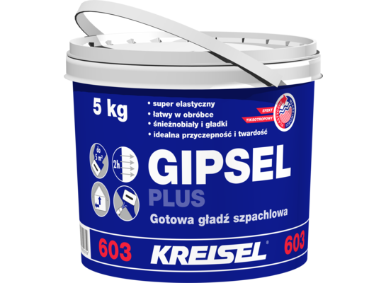 Gotowa gładź szpachlowa GIPSEL PLUS 603 5 kg KREISEL
