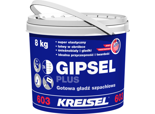Gotowa gładź szpachlowa GIPSEL PLUS 603 8 kg KREISEL