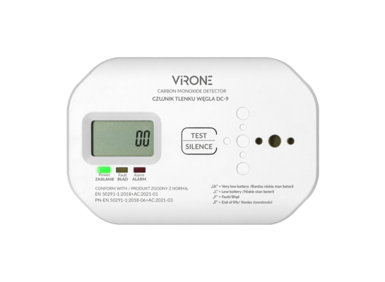 Czujnik tlenku węgla 3V biały