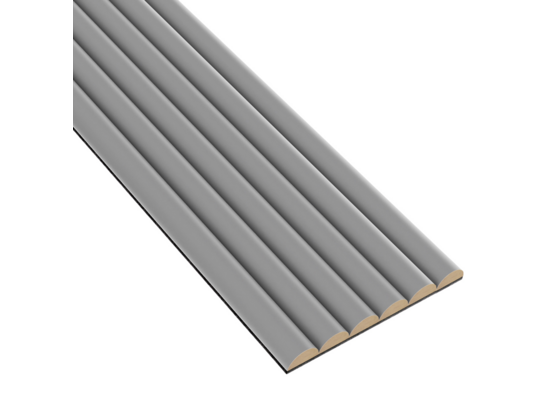 Panel ryflowany MDF 17,4 x 275 cm szary 6 sztuk