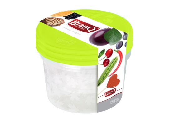 Komplet 3 pojemników okrągłych Rukkola 2 x 0,45 l + 0,75 l mix kolorów