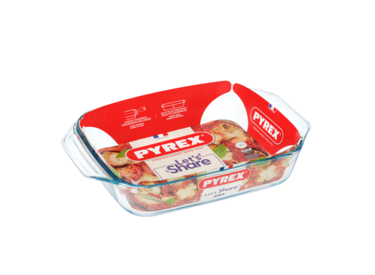 Brytfanna żaroodporna Let's share prostokątna 35 x 23 x 7 cm transparentny PYREX