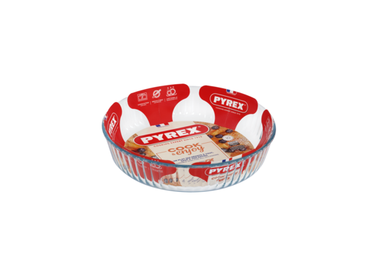 Forma żaroodporna Cook&Enjoy do tarty 26 cm wysoka transparentny PYREX