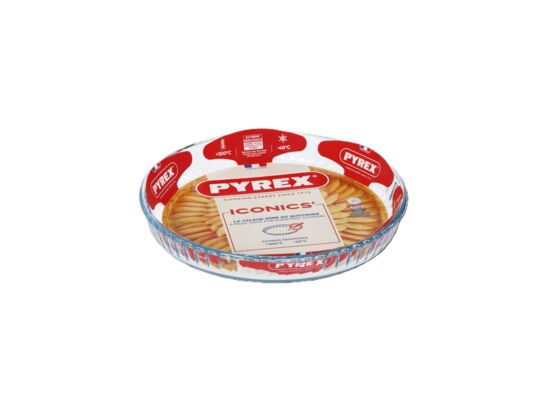 Forma żaroodporna Iconics do tarty 25 cm 1,1 l niska transparentny