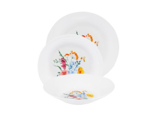 Komplet obiadowy  18 elementów Lilli biały