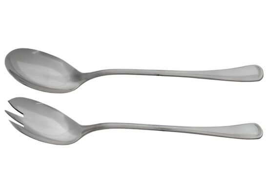 Komplet sztućców London do sałaty 2 sztuki srebrny