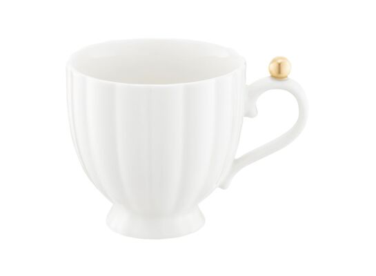 Kubek Curly gold 250 ml biały