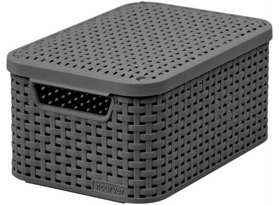 Koszyk Style z pokrywką 6 l szary