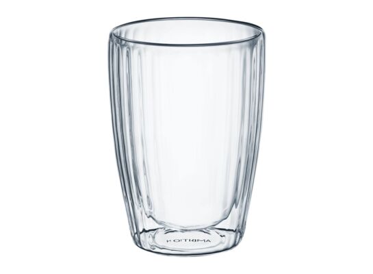 Zestaw 2 szklanek Curly termicznych 350 ml transparentny AMBITION