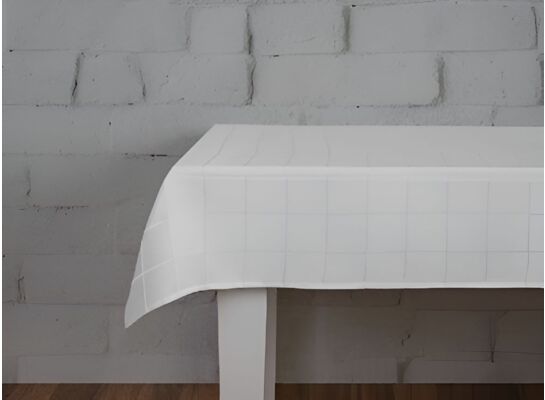 Obrus Squares 145 x 220 cm biały