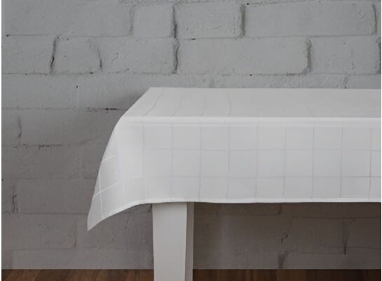 Obrus Squares 110 x 160 cm biały