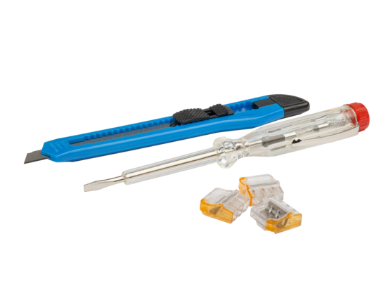 Zestaw instalacyjny nożyk próbnik 3 x złączka PC253