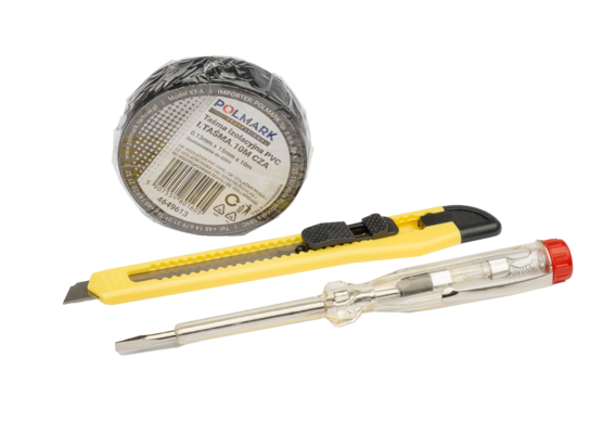 Zestaw instalacyjny nożyk próbnik taśma pvc