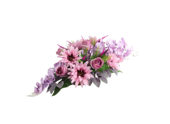 Stroik w podłużnej misie róża storczyk 85 x 50 cm różowo-fioletowy