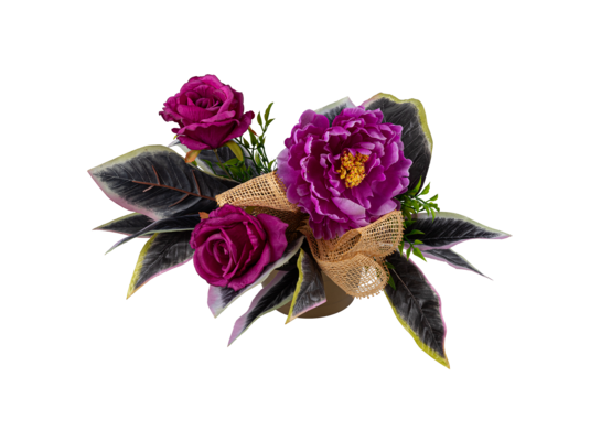 Stroik dekorowany w misie róże 38 x 59 cm mix