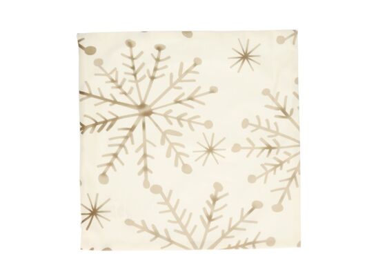 Poszewka Frosty Snowflake velvetowa 40 x 40 cm kremowy