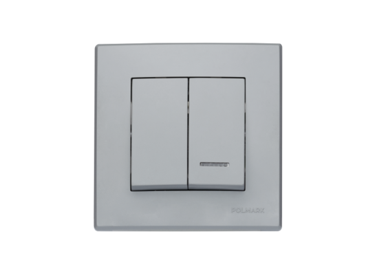 Łącznik podwójny milano popiel z podświetleniem