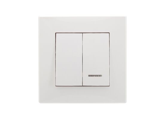 Łącznik podwójny świecznikowy milano z podświetleniem biały