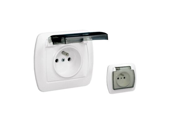 Gniazdo bryzgoodporne akord + klapka dymna