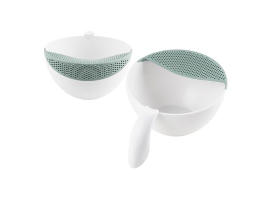 Miska z nakładką cedzakową Spiżarnia pani domu 19 x 25,5 x 12 biały