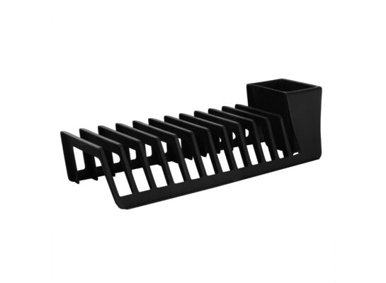 Ociekacz na talerze i sztućce 37,5 cm czarny