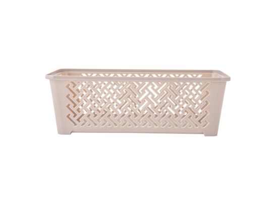 Koszyk plastikowy 24,5 x 14,5 x 8 cm beżowy