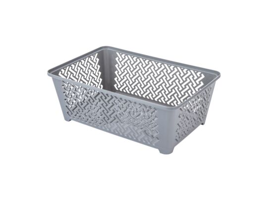 Koszyk plastikowy 29,5 x 20 x 11 cm szary