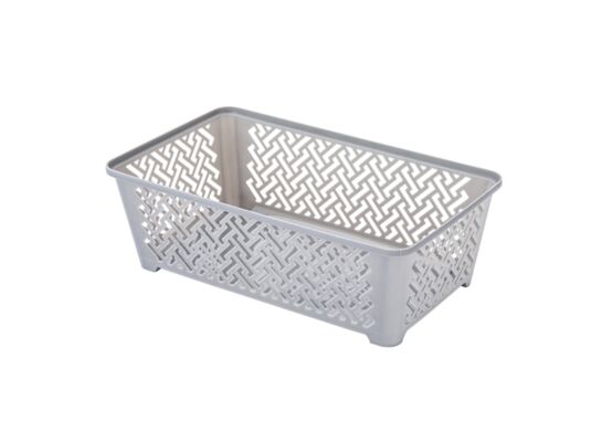 Koszyk plastikowy 24,5 x 14,5 x 8 cm szary
