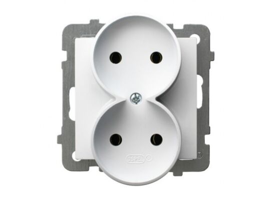 Gniazdo podwójne bez uziemienia moduł as GP-2GR/m/00