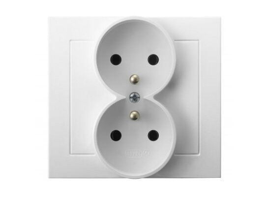 Gniazdo podwójne z uziemieniem GP-2WZ/00